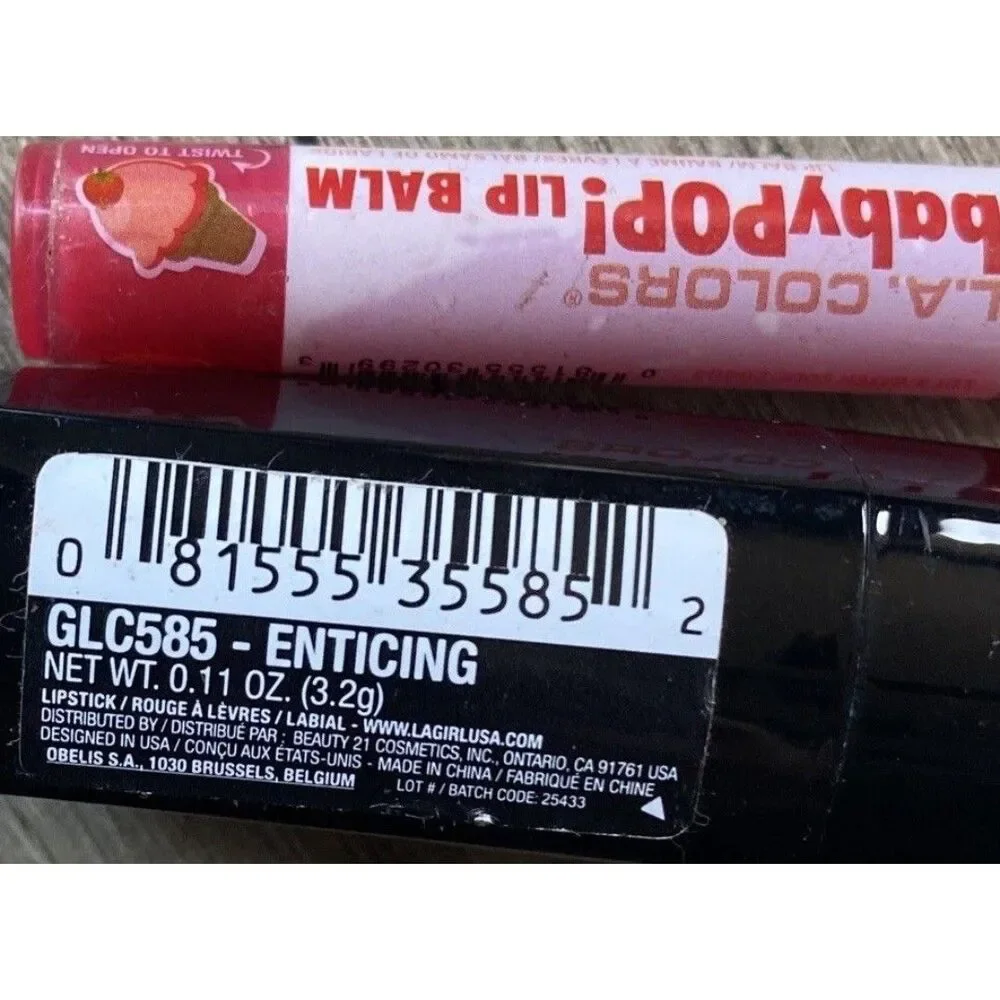 L.A. Girl Lip Attraction Lipstick Enticing GLC585 Matte Finish Gloss Baby Pop